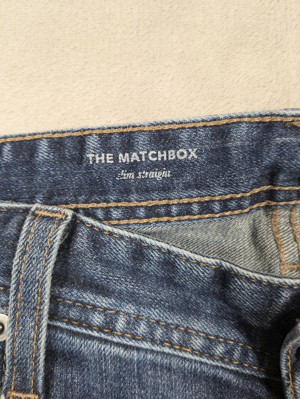 AG Adriano Goldschmied Mens 36 Matchbox Slim Straight Blue Stretch Jeans - Picture 6 of 16